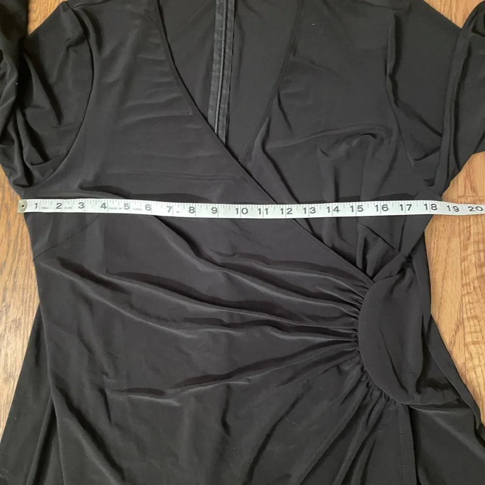 Laundry by Shelli Segal Black V-Neck Sheath Dress Knee Length Women's Size 1X - Picture 9 of 15